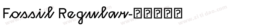 Fossil Regular字体转换